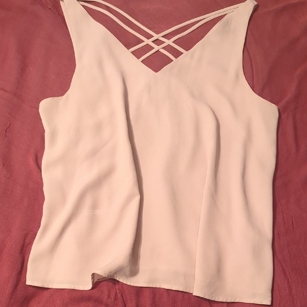Elegant Cream Sleeveless Top